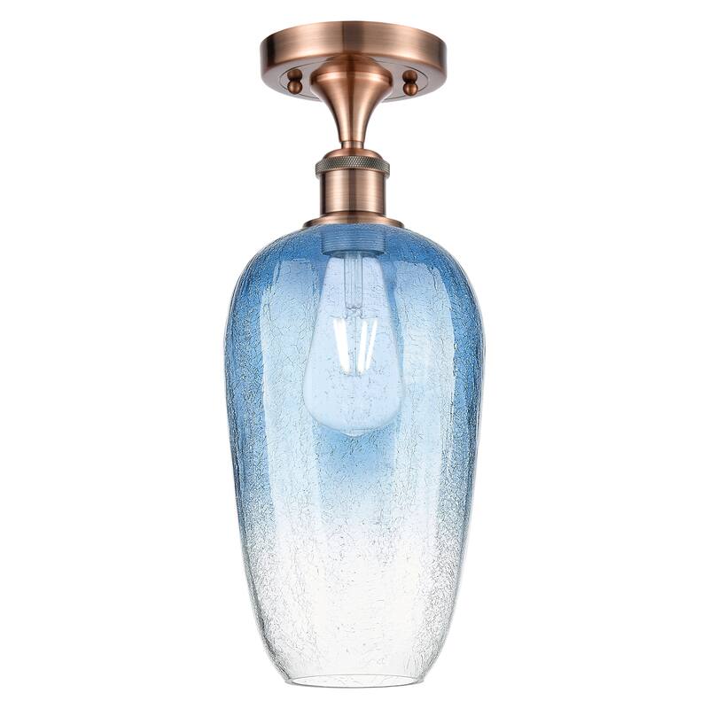 Innovations Lighting Endless Possibilities Ballston - Brookhaven Flute - 1 Light 7" Semi-Flush Mount