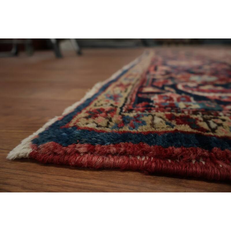 Hand Knotted Oriental 100% Wool Carpet Traditional Medallion Red Heriz (serapi) Area Rug - 13' 7'' X 10' 7''