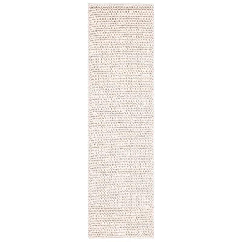 SAFAVIEH Handmade Natura Kinuko Wool Rug - 2'3" x 8' Runner - Ivory