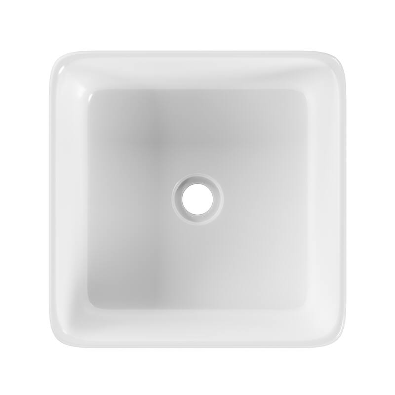 Nancy 14'' Vessel Sink In White - 14.96" x 14.96" 6.10" - 14.96" x 14.96" 6.10" - White