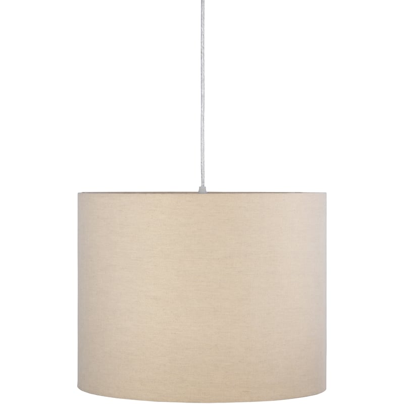 Artistic Weavers Charles Gray Cotton Drum Pendant Light - 14"H x 18"W x 18"D - 14"H x 18"W x 18"D - Grey