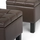 preview thumbnail 15 of 66, WYNDENHALL Lancaster 44 inch Wide Contemporary Rectangle Storage Ottoman