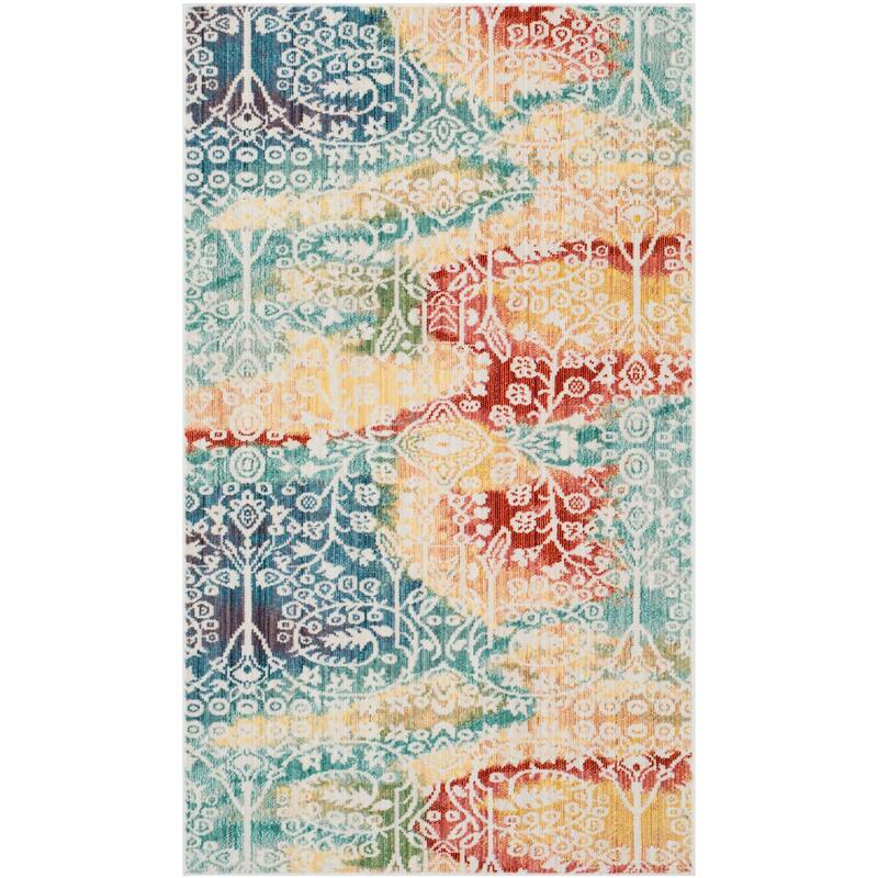 SAFAVIEH Mystique Solvita Watercolor Oriental Polyester Rug
