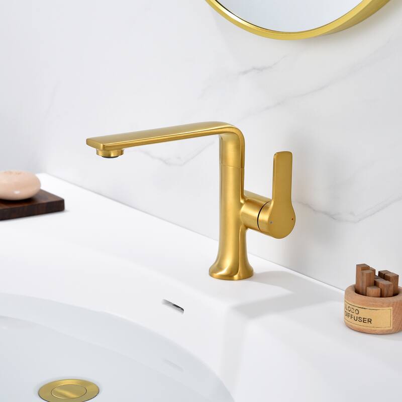Luxier Varen Single Hole Single-Handle Bathroom Faucet with drain