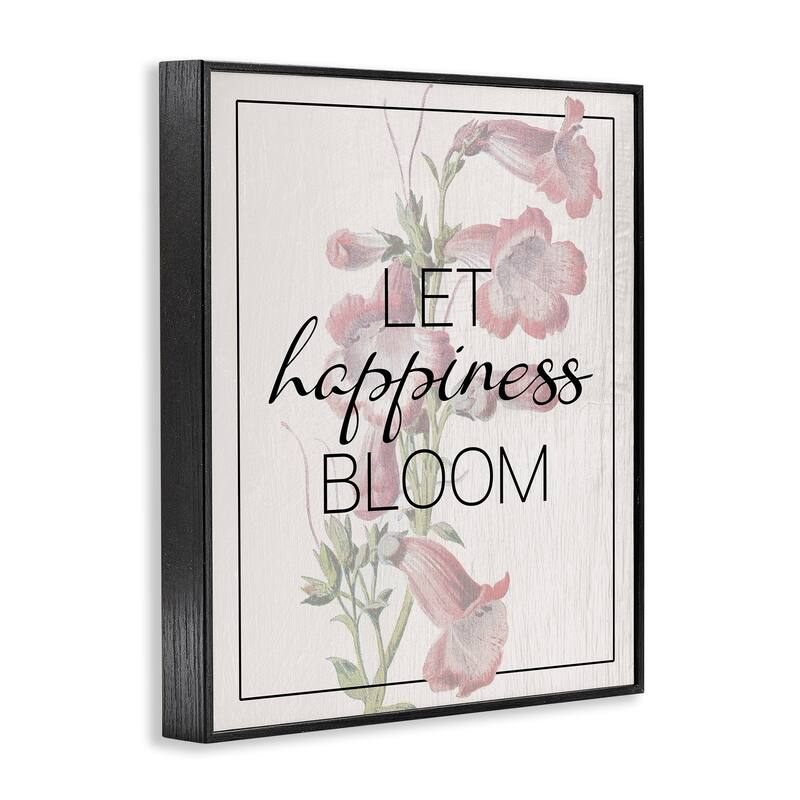 Stupell Vintage Let Happiness Bloom Framed Giclee Art Design By Lil' Rue