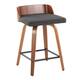 Option Charcoal Fabric/Walnut Wood/Black Metal