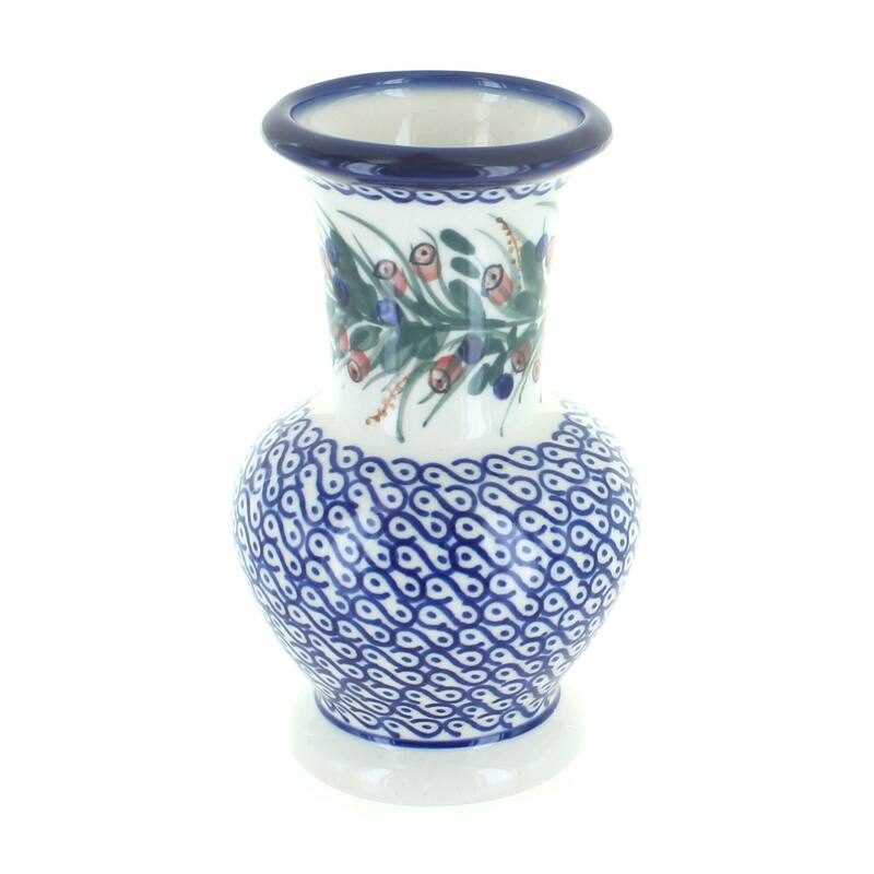 Blue Rose Polish Pottery 30-9 WR Unikat Medium Vase