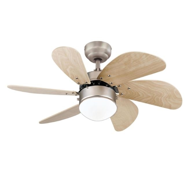 helt bestemt last dræbe Westinghouse Turbo Swirl 30 in. Brushed Aluminum Brown Indoor Ceiling Fan -  Bed Bath & Beyond - 32057308