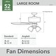 preview thumbnail 9 of 22, Hunter 52" Crestfield Ceiling Fan w/ LED Light Kit, Pull Chain - Farmhouse, Transitional - EASY INSTALLATION!