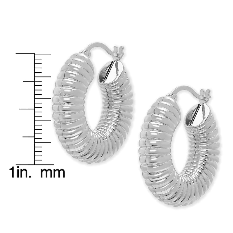 Victoria Townsend Silver Plated Shrimp Hoop Earring