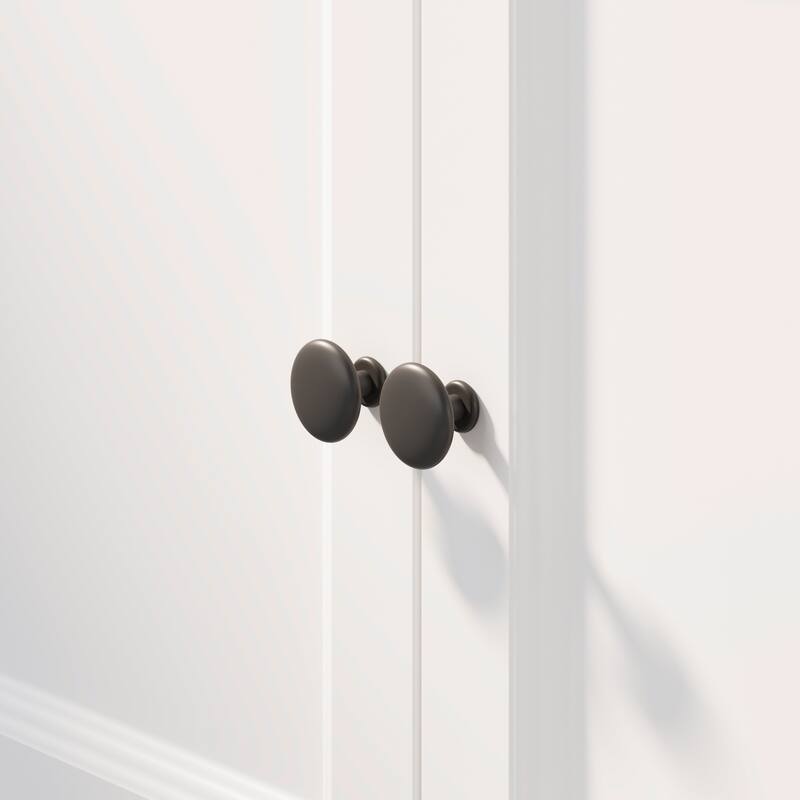 Versatile White Washer Cabinet & Bathroom Cabinet：Spacious Countertop and Storage