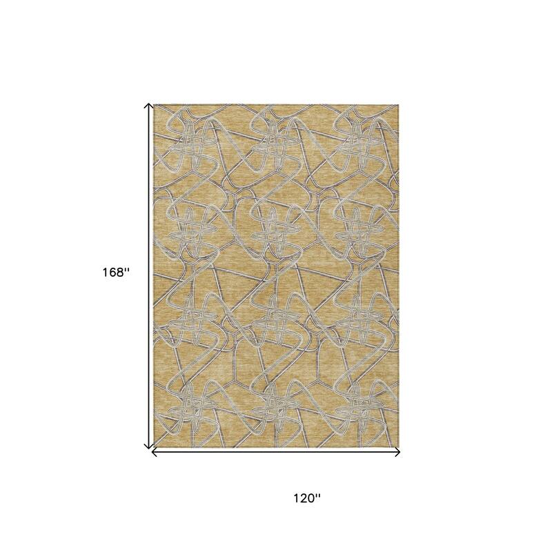 HomeRoots Geometric Contemporary Rectangle Outdoor Rug
