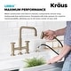 preview thumbnail 6 of 165, Kraus Urbix Industrial Solid Brass Kitchen Faucet
