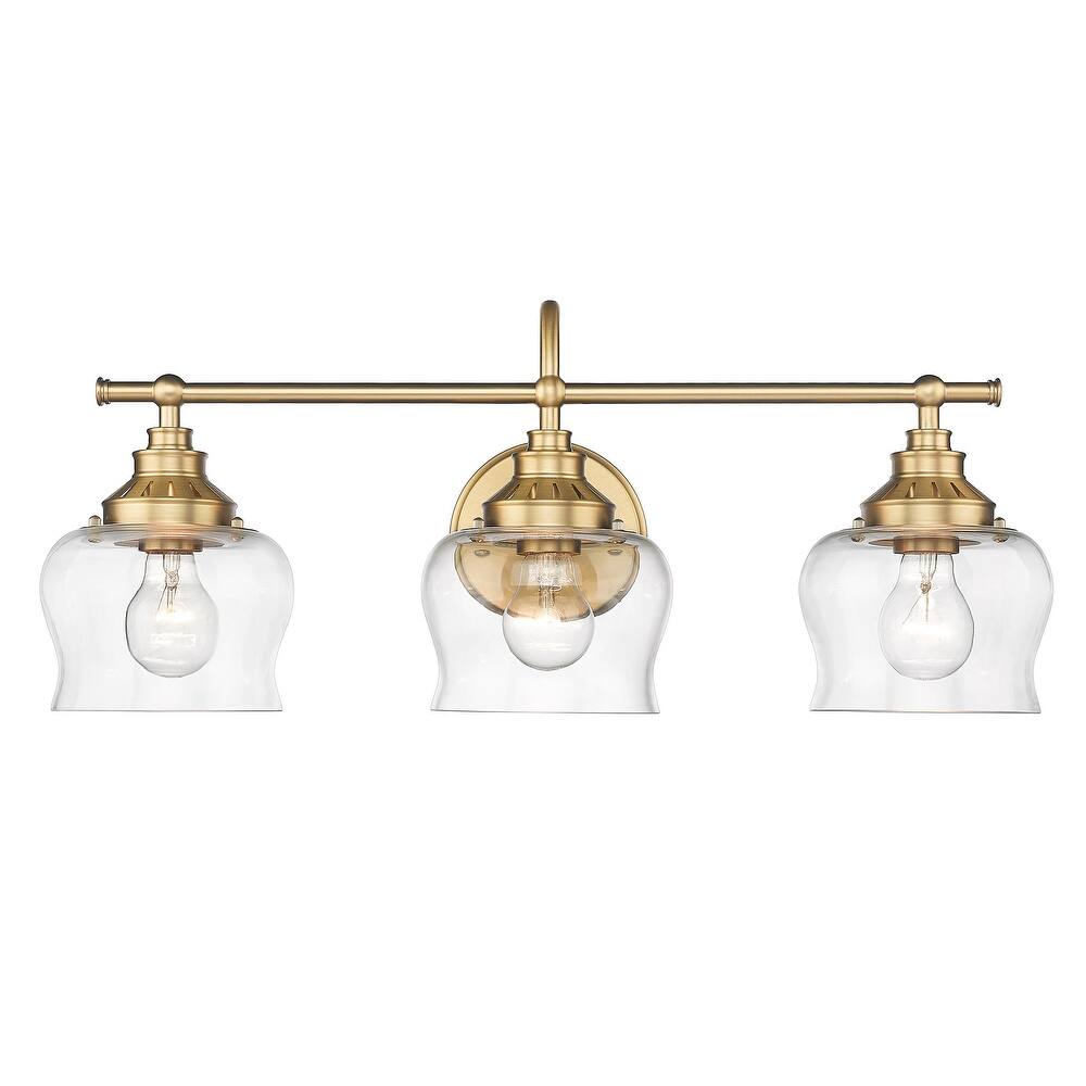 Wry Lighting Daphne 3-light Vanity in Brushed Champagne Brass