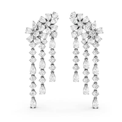 Auriya 14k Gold 4 3/4ctw Lab Grown Diamond Dangle Earrings (E-F VS)