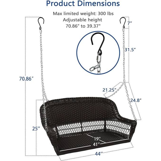 28.35 in. W Red Cushion in Aluminum Frame Outdoor Porch Swing with CushionGuard and Stand