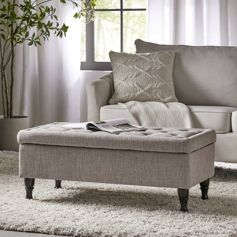 Chantelle Fabric Storage Ottoman by Christopher Knight Home