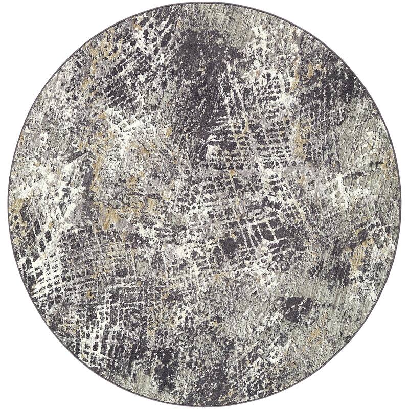 Livabliss Gakko Rustic Area Rug - Medium Gray - 5'3" x 5'3"