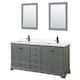 Option Dark Gray / Carrara Cultured Marble Top / Matte