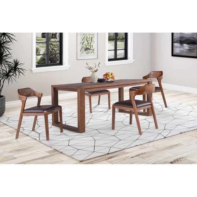 Rasmus Mid Century Wood 5 Piece Dining Set