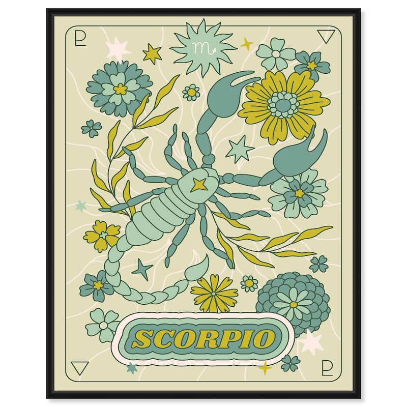 Scorpio Stars Card Canvas by Art Remedy - 16" x 20" - Black