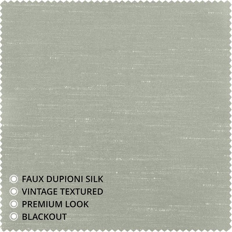 Exclusive Fabrics Textured Dupioni Faux Silk Blackout Grommet Curtain Panel