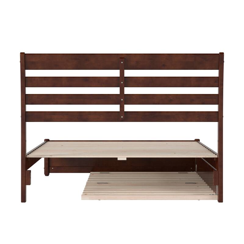 Emelie Platform Bed with Panel Footboard and Twin Trundle