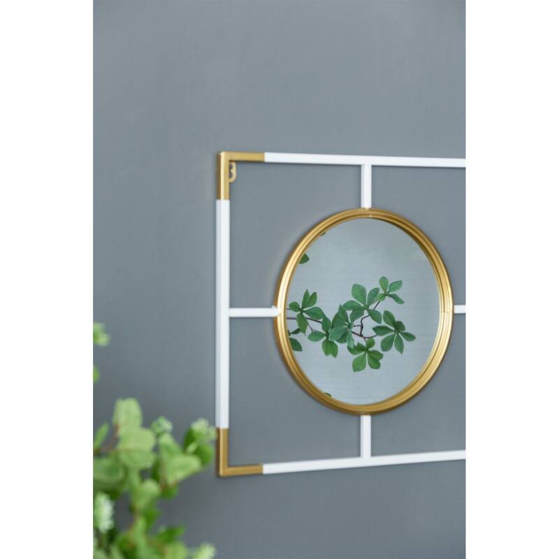 Gold And White Frame With Mirror