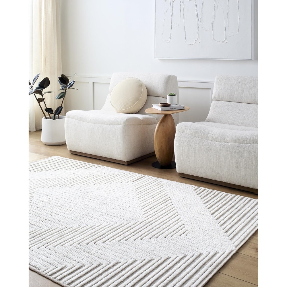Livabliss Lyna Modern & Contemporary Diamond Washable Area Rug
