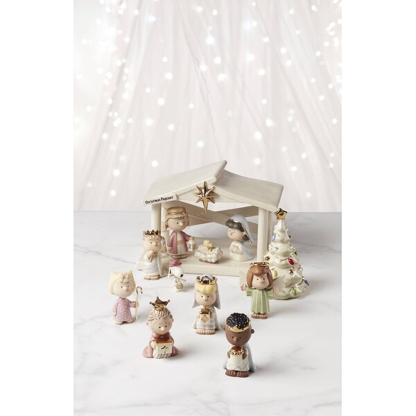 Lenox The Peanuts Christmas Pageant 12-Piece Nativity Figurine Set