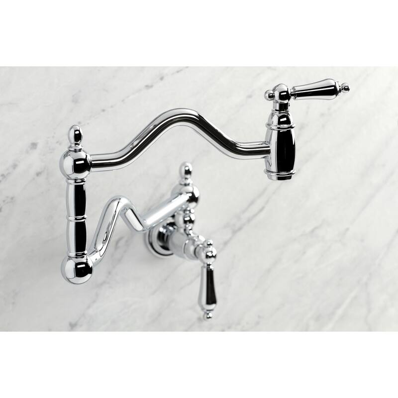 Heritage Wall Mount Pot Filler Kitchen Faucet