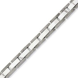 Men's Polished Stainless Steel Bicycle Chain Bracelet - 8.75 inches ...