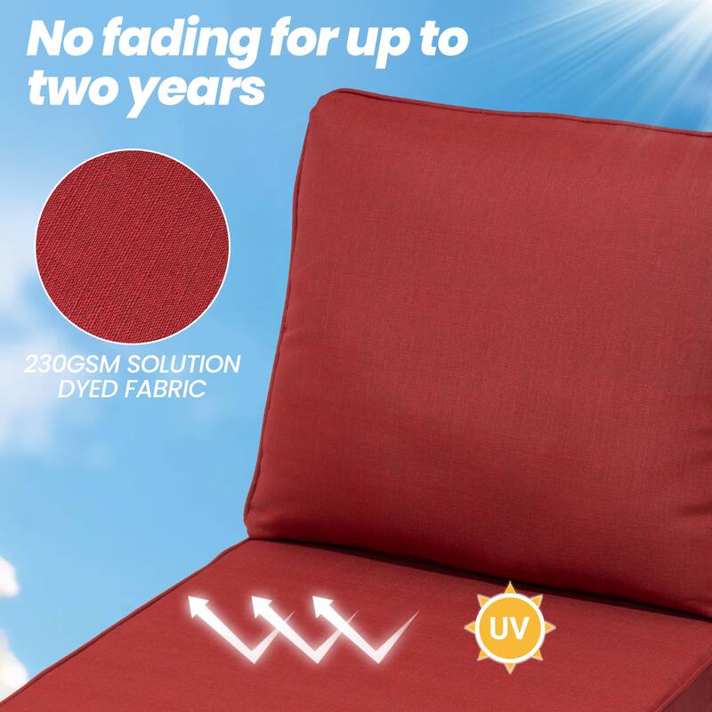 27.6 in W * 24.4 in D Outdoor Patio Deep Seat Cushion Chair Set