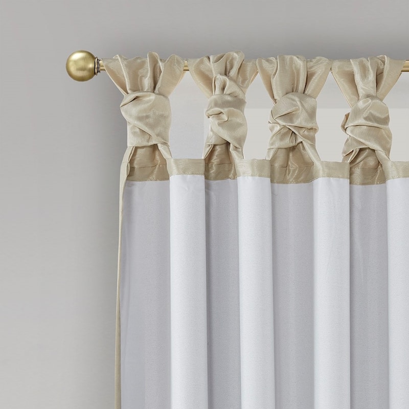 Twist Tab Total Blackout Window Curtain Panel 50x84" Blackout