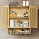 preview thumbnail 18 of 19, Bathroom Wall Cabinet Storage Organizer with Adjustable Shelf Double Door