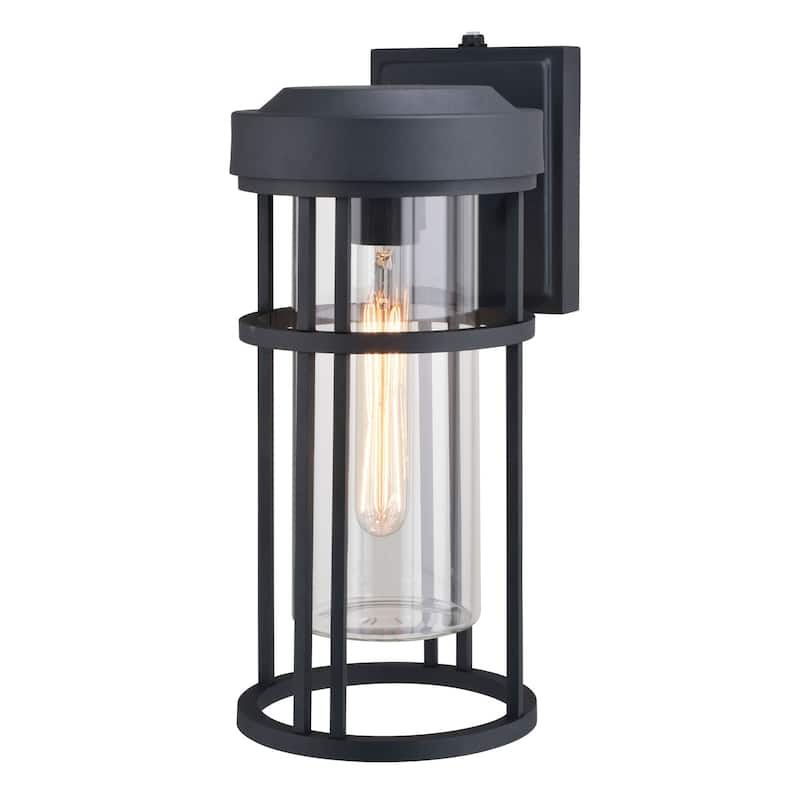 Vaxcel Lighting T0742 Crestline 14" Tall Outdoor Wall Sconce with - Textured Black