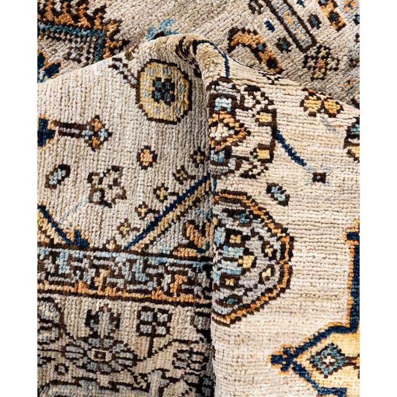 Serapi One-of-a-Kind Hand-Knotted Area Rug - Gray - 4' 0" x 5' 9"