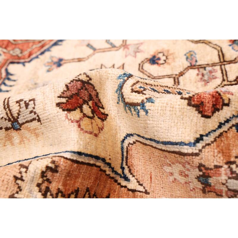 ECARPETGALLERY Hand-knotted Aryana Ivory Wool Rug - 8'0 x 9'11