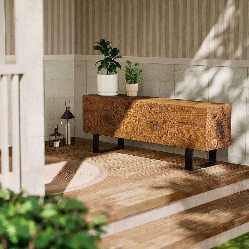 COSIEST Rectangular Weatherproof Outdoor Bench