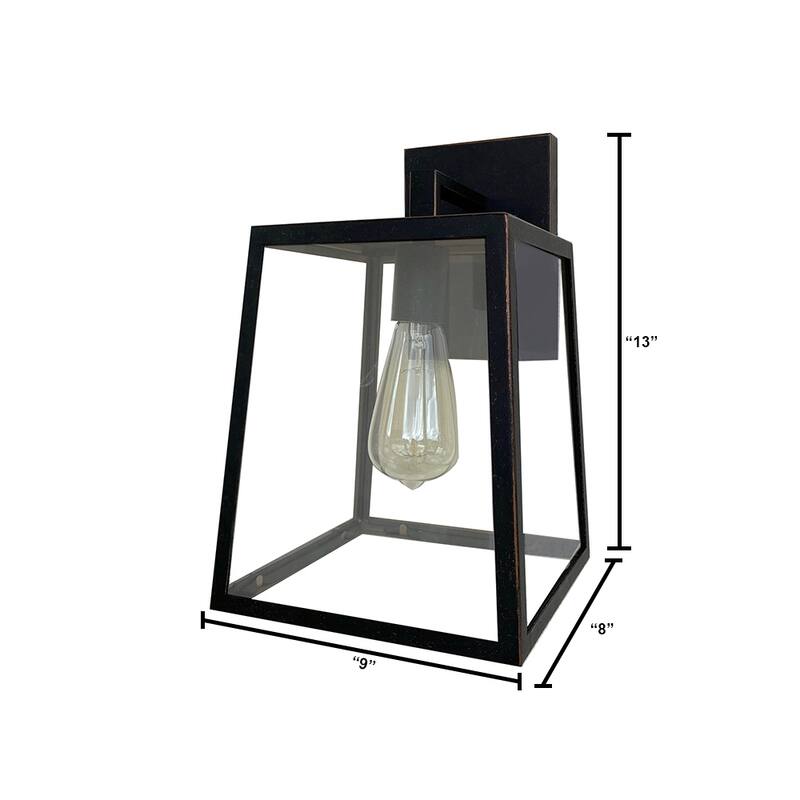 Trey 1 Light Outdoor Wall Mounted Lighting - 8W x 9L x 13H in.