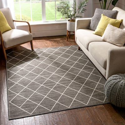 Well Woven Kings Court Clover Lattice Modern Area Rug