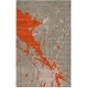 preview thumbnail 7 of 6, SAFAVIEH Handmade Soho Splash Modern Abstract Beige Wool Rug 3'6" x 5'6" - Grey/Orange - Rectangle