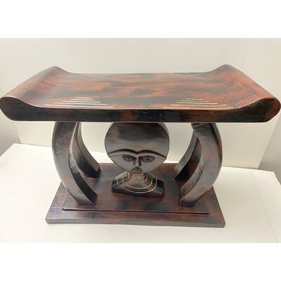 Handcrafted New Edition Ashanti "Akuaba" Princess Stool (Ghana)