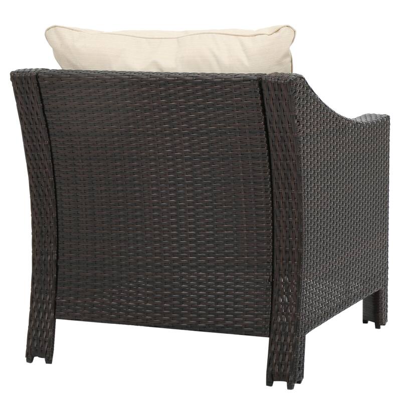 Christopher Knight Home Outdoor Antibes 5-piece Wicker Chat Set with Cushions