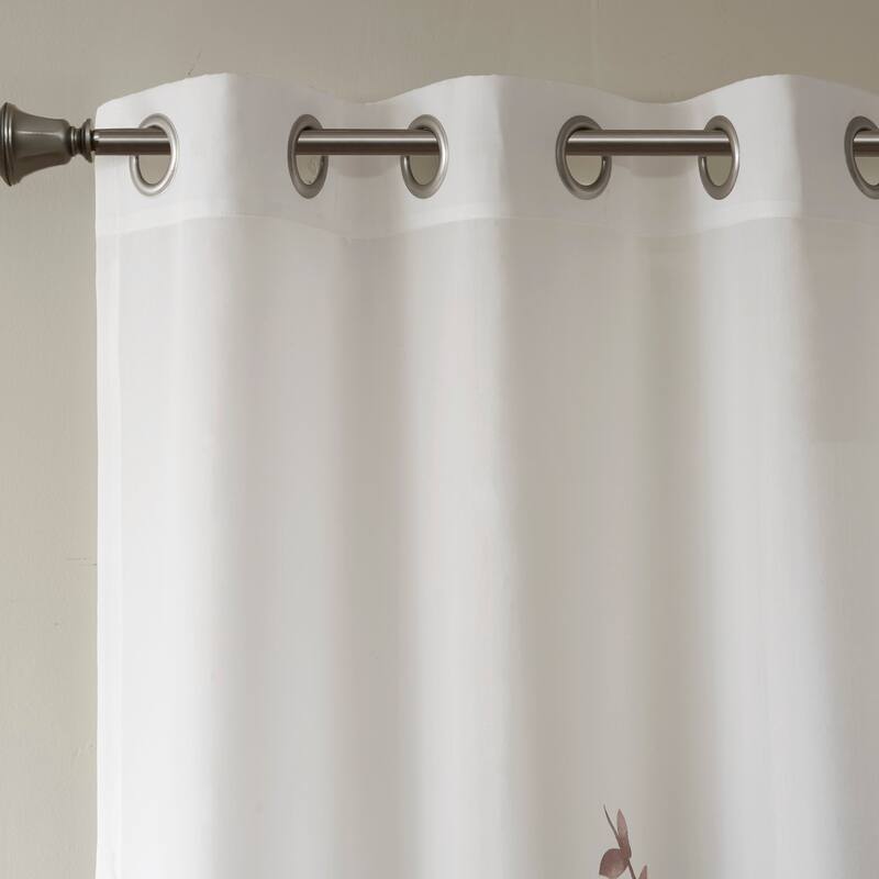 Madison Park Vera Burnout Printed Curtain Panel Single