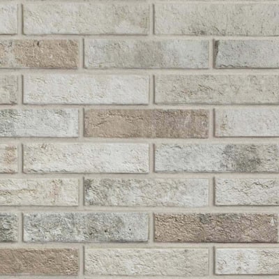 The Tile Life Brick City 2x10 Fog Porcelain Floor & Wall Tile