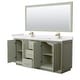 preview thumbnail 41 of 45, Strada 72-Inch Double Vanity Set, Cultured Marble Top, 70-Inch Mirror