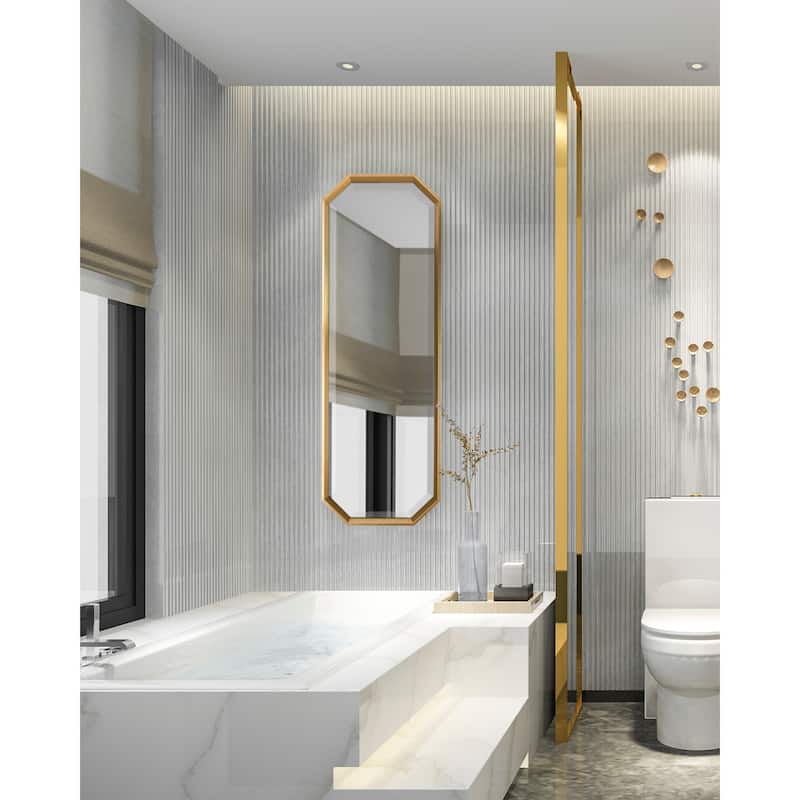 Kate and Laurel Calter Elongated Octagon Wall Mirror