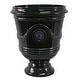 preview thumbnail 16 of 24, Southern Patio Porter Resin Urn Planter Black