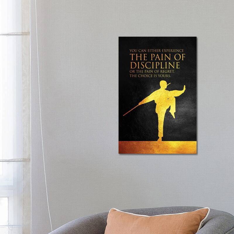 iCanvas "The Pain Of Discipline" by Adrian Baldovino Canvas Print - 26x18x1.5
